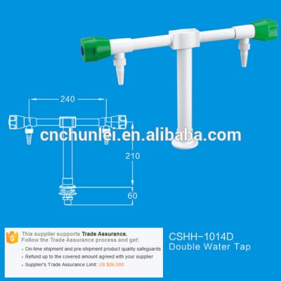 Double way Lab tap with PP handle and ceramic valve core